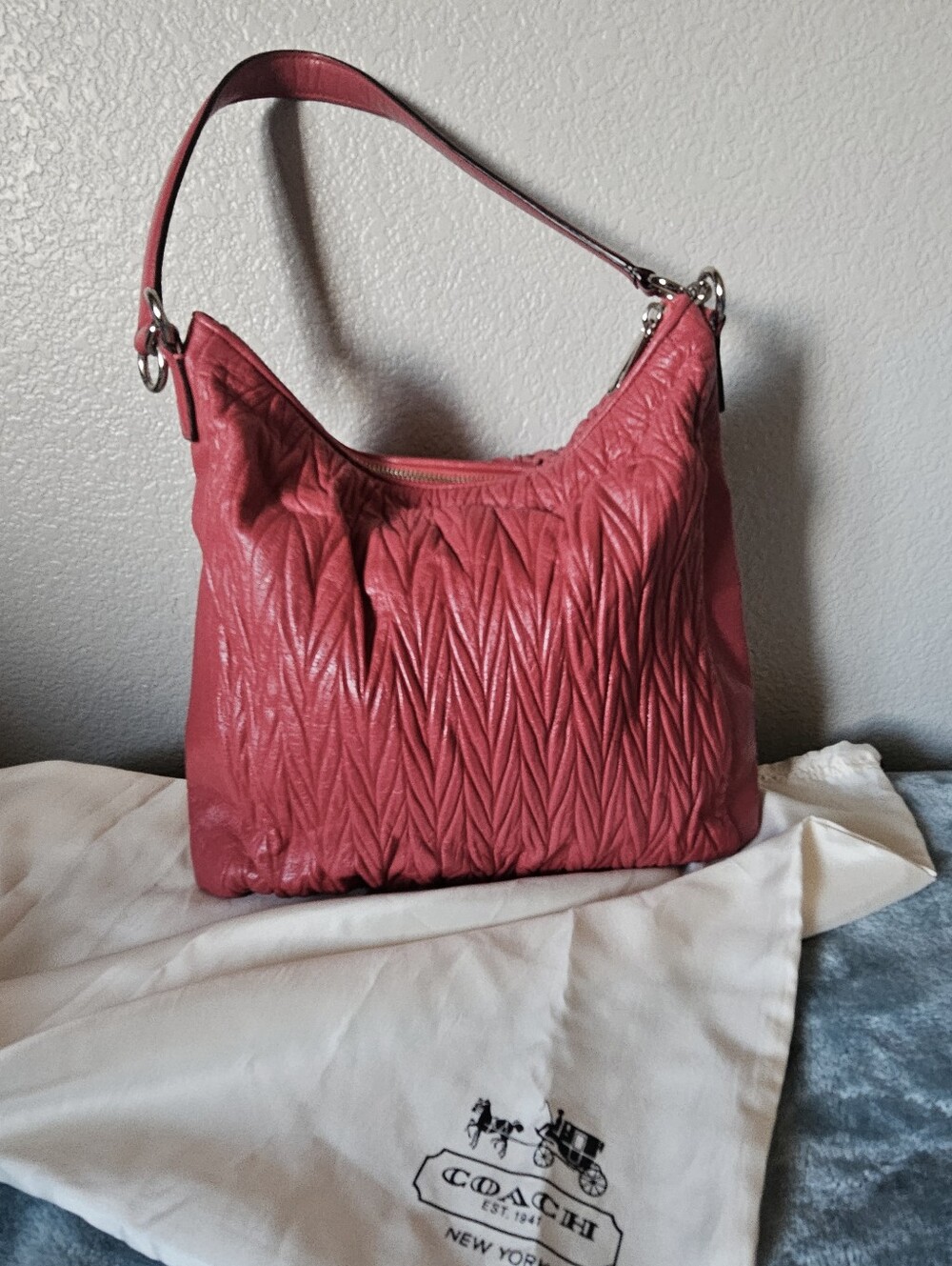 Coach Gathered Leather Hobo Bag